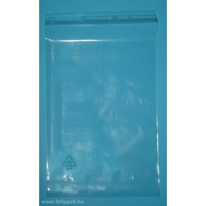 Ragasztócsíkos, léglyukas PP (celofánszerű) tasak, 23 x 32 cm, A4