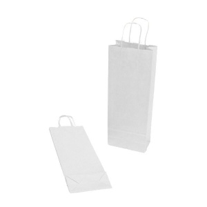 Italos papírtáska, 14 x 39 cm, fehér