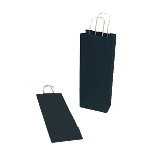 Italos papírtáska, 14 x 39 cm, fekete