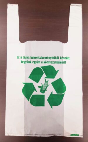 Lebomló ingvállas táska, 19 x 35 cm, kukoricakeményítős (PLA), környezetbarát