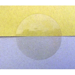 Lezáró korong, öntapadó körcímke (átlátszó), ragasztópötty, 2 cm-es