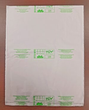 Kukoricakeményítőből készült (PLA), lebomló, tömbösített tasak, 30 x 40 cm (3 kg)