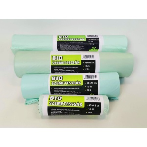 Lebomló, komposztálható PLA bio/öko zsák, 80 x 125 cm (135 l), környezetbarát