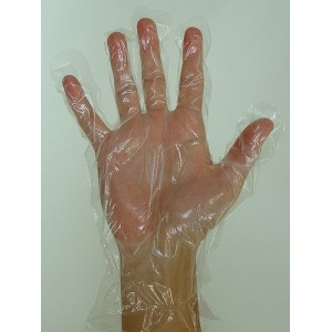 Polietilén és gumi védőkesztyűk