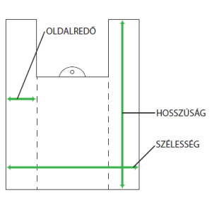 Lebomló ingvállas táska, 26 x 50 cm, kukoricakeményítős (PLA), környezetbarát