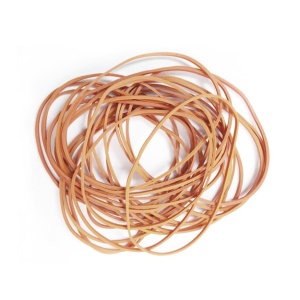 Gumigyűrű, ipari, 50 x 1,5 mm, 1 kg sárga gumiszalag