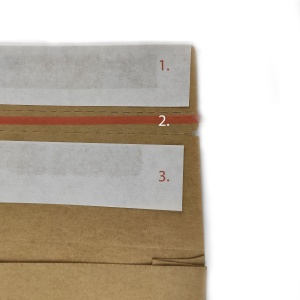 Papír futártasak, 35 x 45 cm, vastag boríték, csomagküldő tasak, környezetbarát, oldalredővel, leragasztható, visszaküldhető