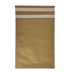 Papír futártasak, 40 x 48 cm, vastag boríték, csomagküldő tasak, környezetbarát, talpredővel, leragasztható, visszaküldhető