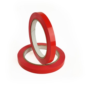 Tasakzáró ragasztószalag, csomagolószalag, lezárószalag, 9 mm/66 m – Piros