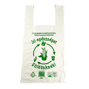 Lebomló ingvállas táska, 26 x 50 cm, kukoricakeményítős (PLA), környezetbarát