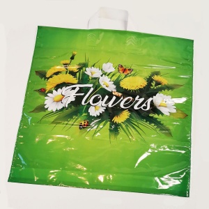 Szalagfüles táska, 40 x 50 cm, vidám tavaszi mintával