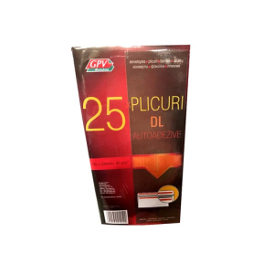 Boríték, DL (LA/4, francia) papír, postai, bélésnyomott, szilikonos, öntapadós, 25 db