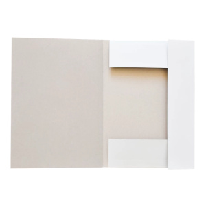 Iratgyűjtő mappa, pólyás dosszié A4, 230 g, karton, táblázatos, fehér