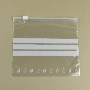 Csúszózáras tasak írható felülettel, 200 x 170 x 0,05 mm (20 x 17 cm) 100 db/cs